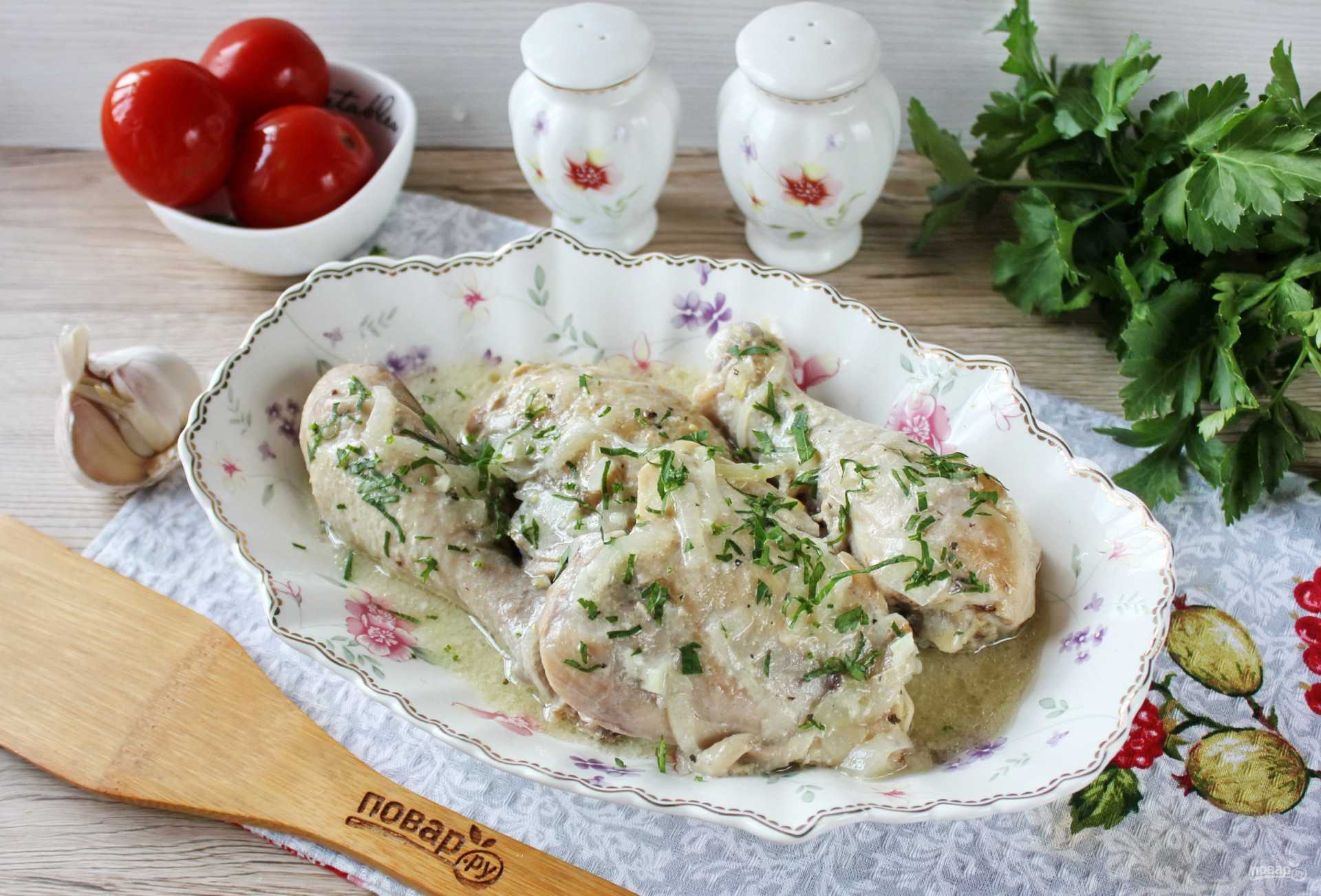 Курица в сметане по-кабардински - 13 пошаговых фото в рецепте