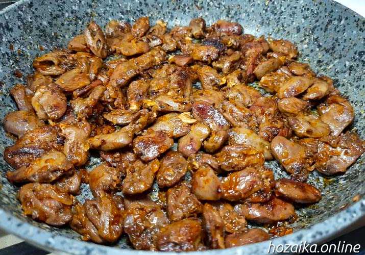 Куриные сердечки с картошкой — 6 пошаговых рецептов