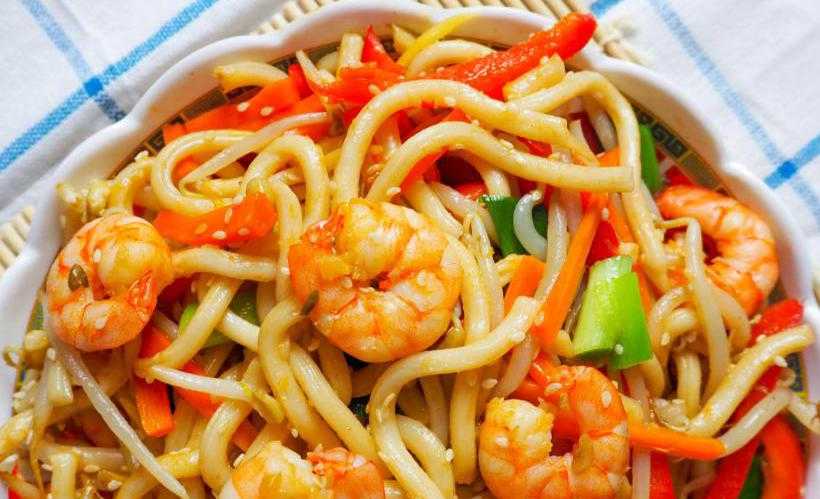 Удон с морепродуктами пошаговый рецепт азиатского блюда