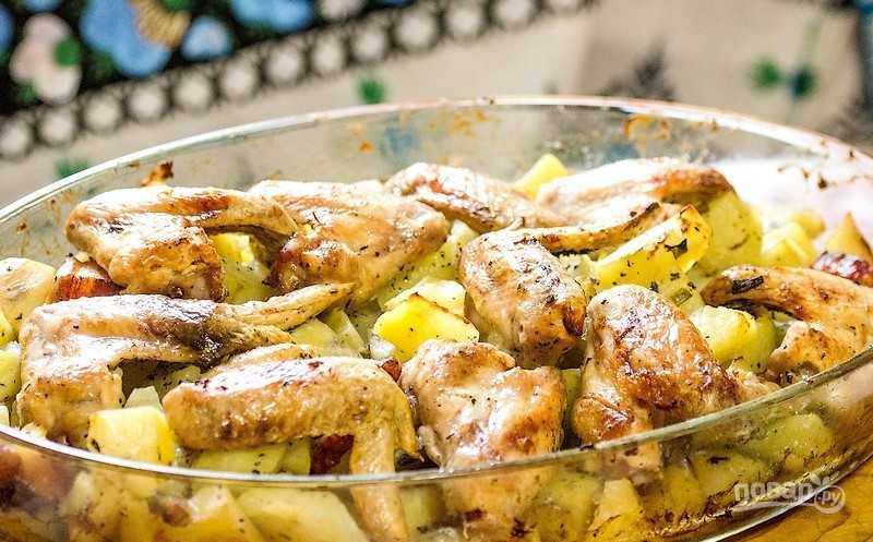 Куриные крылышки с картошкой в духовке пошаговый рецепт с фото быстро и просто от лианы раймановой