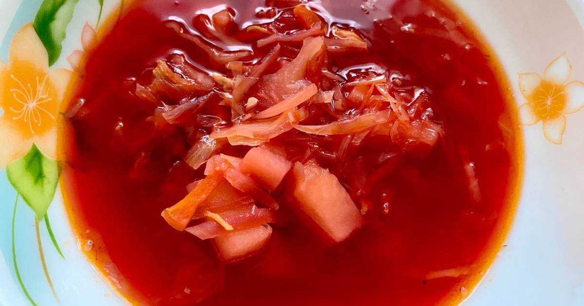 Вкусный борщ с тушенкой, рецепт пошаговый с фото
