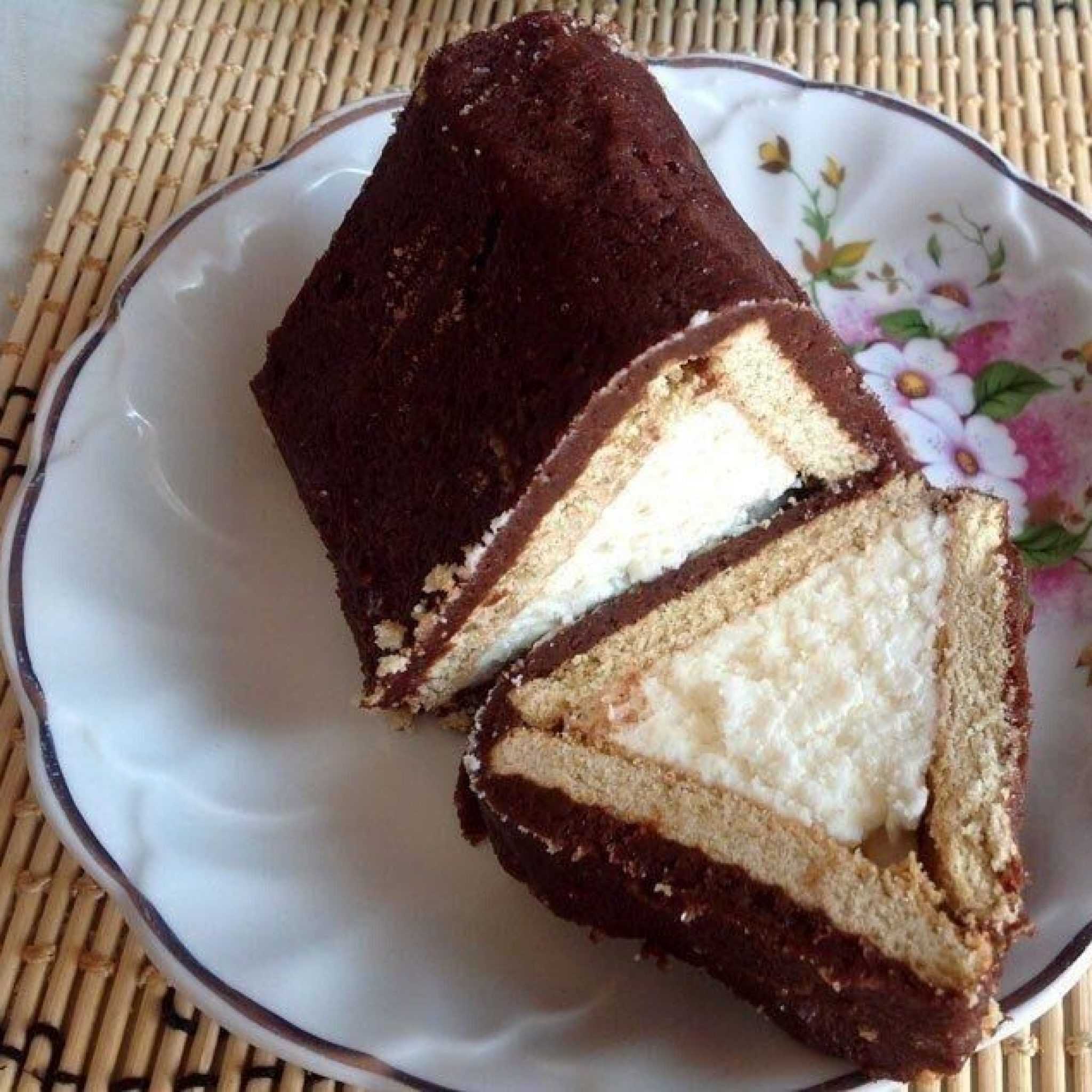 Торт без выпечки домик (из печенья и творога) пошаговый рецепт