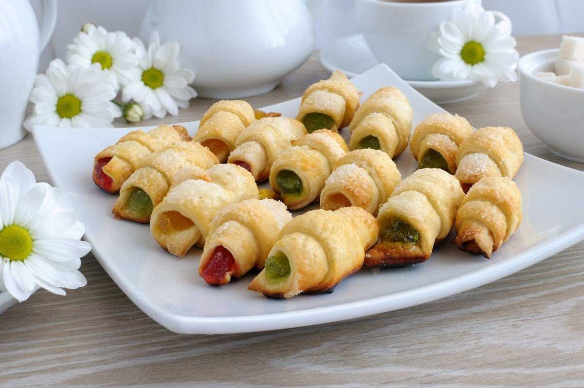 Рогалики с мармеладом — 6 рецептов приготовления