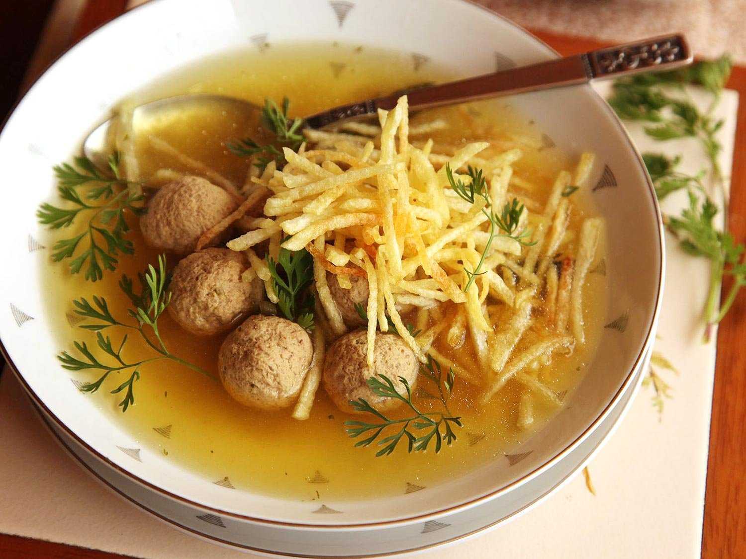 Суп из тефтелей рецепт с фото