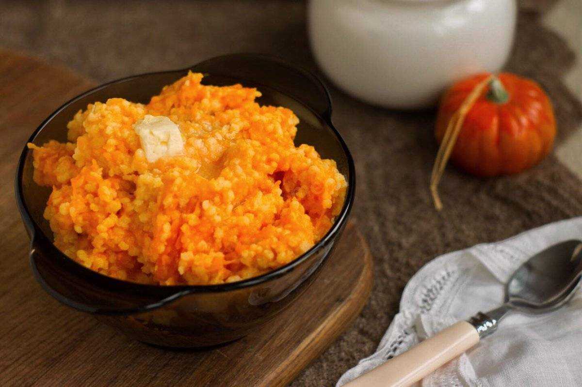 Каша из тыквы с пшеном на молоке — быстро и вкусно