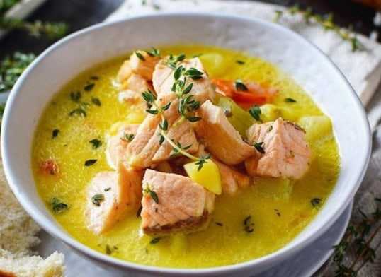 Финская уха с креветками