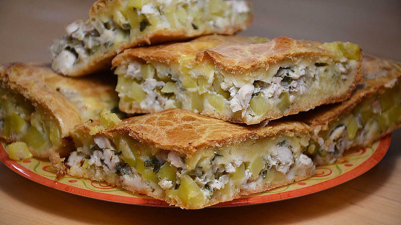 Заливной пирог с картошкой