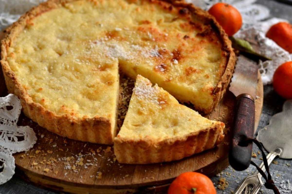Пирог с творогом из песочного теста – вкусные рецепты