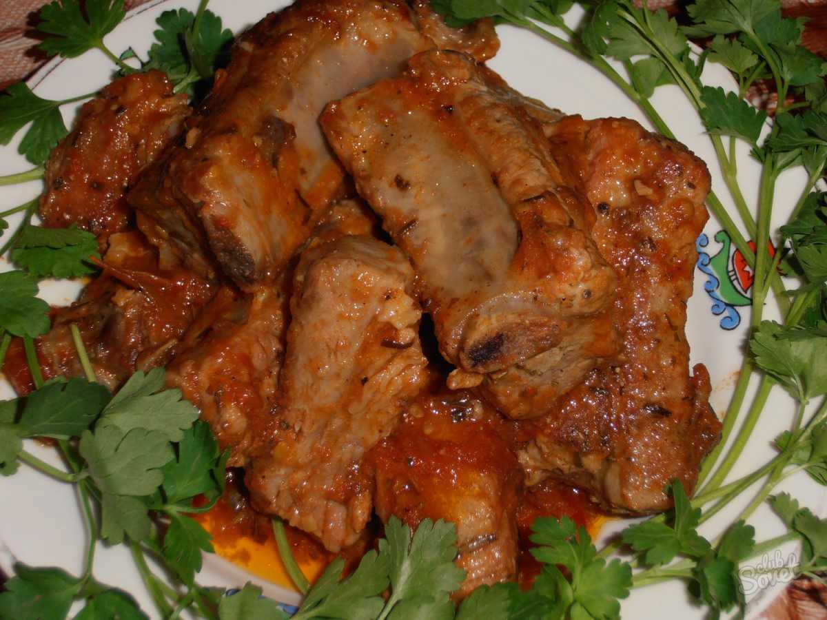 Свиные ребрышки на сковороде - рецепт с фото, как приготовить