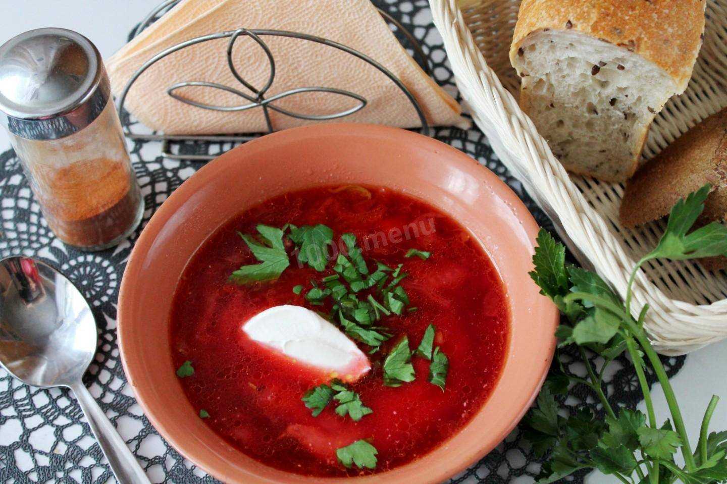 Постный борщ без мяса: пошаговый рецепт с фото