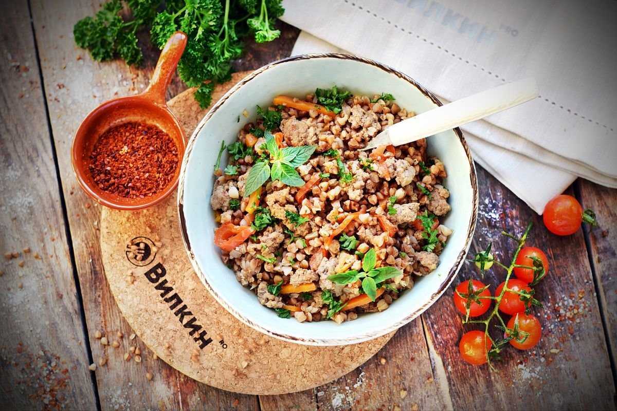 Гречка в казане с мясом и грибами - вкусно ем!!!
