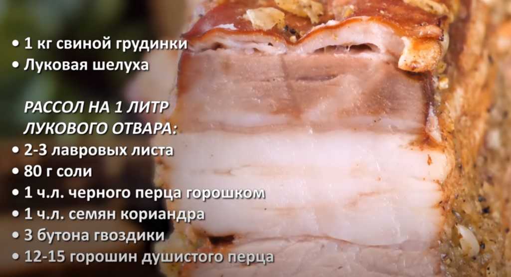 Грудинка в луковой шелухе пошаговый рецепт