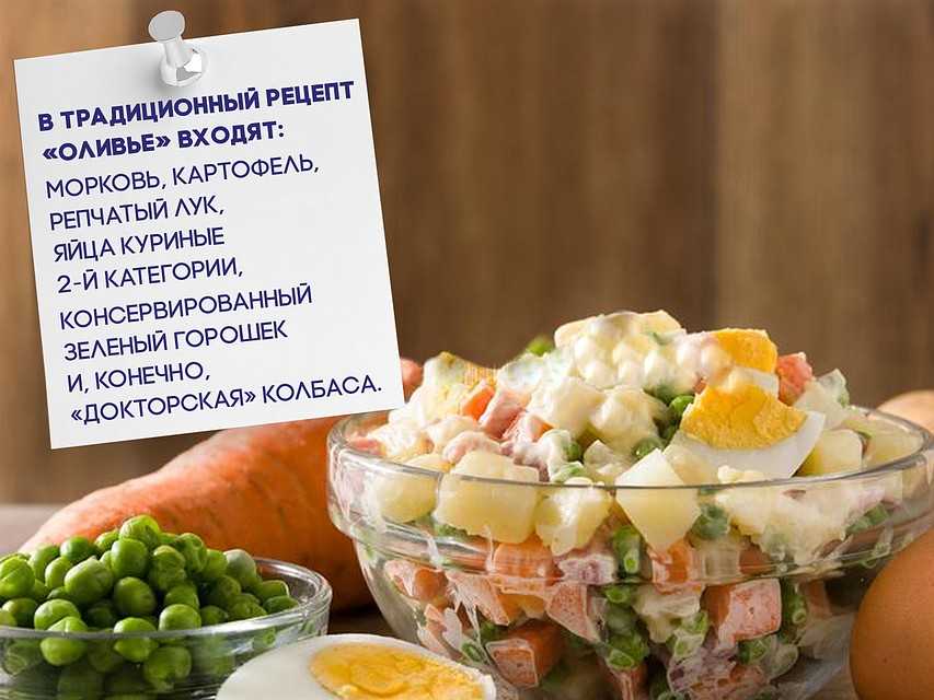 Салат оливье классический с колбасой