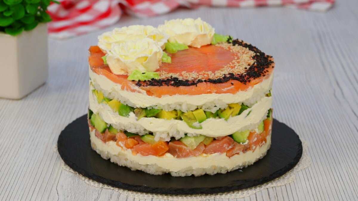 Ролл обернутый лососем с сыром филадельфия - кулинария для мужчин