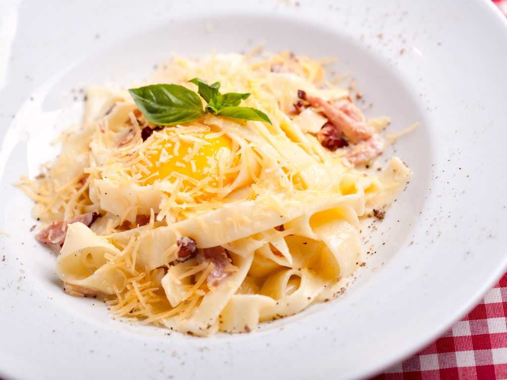 Паста карбонара с ветчиной и сливками рецепт с фото пошагово и видео - 1000.menu
