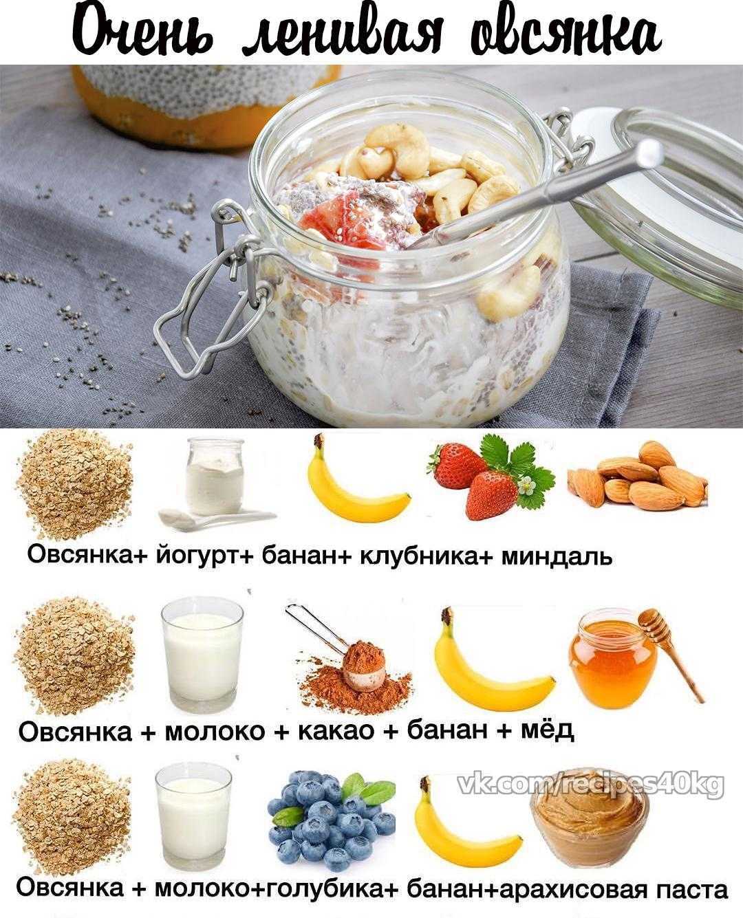 Овсяная каша с кефиром на завтрак | меню недели