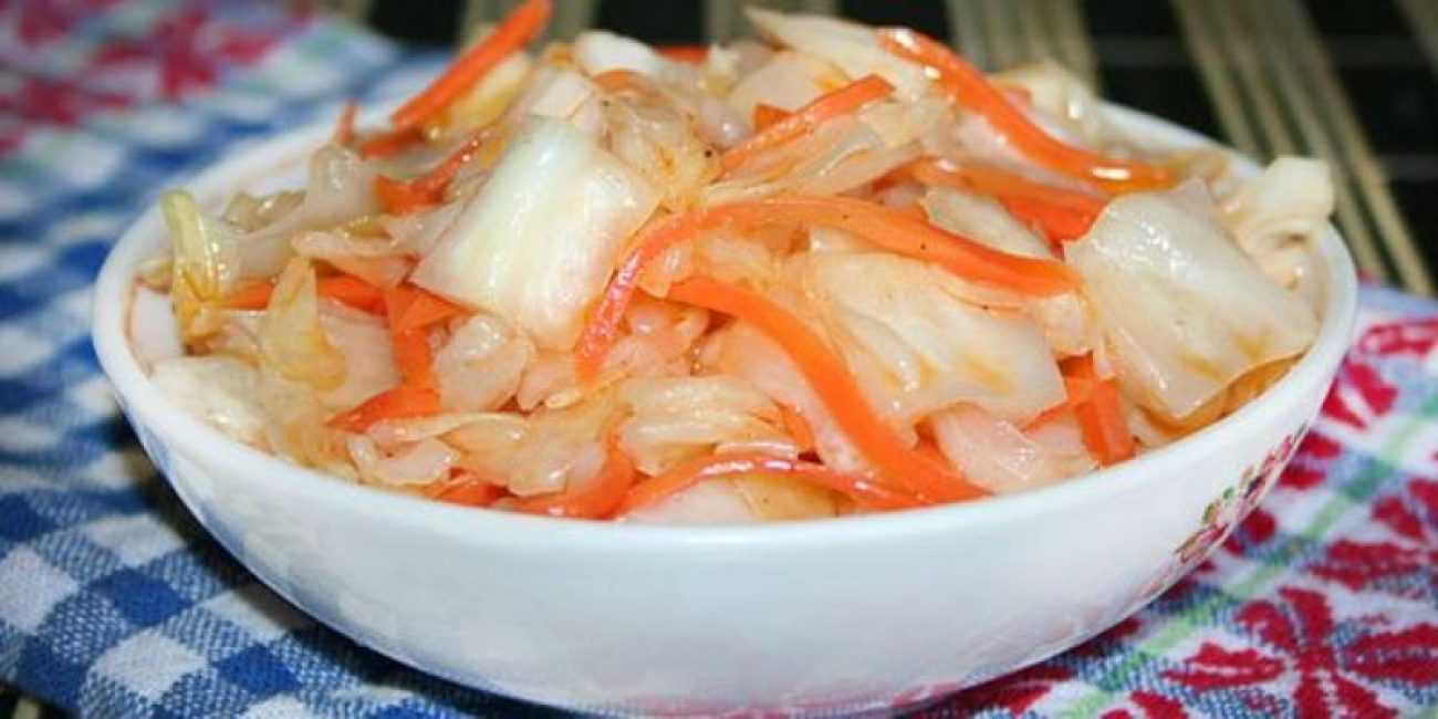 Сочная, вкусная, хрустящая маринованная капуста быстрого приготовления