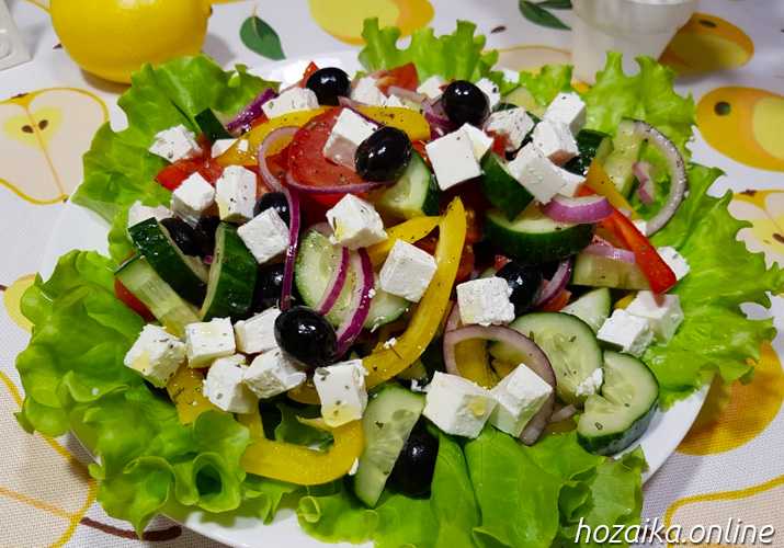 Рецепт греческого салата классический с фетаксой пошаговый рецепт с фото