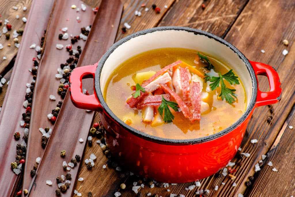 Гороховый суп с копченостями — 11 вкусных рецептов, чтобы горох разварился в пюре