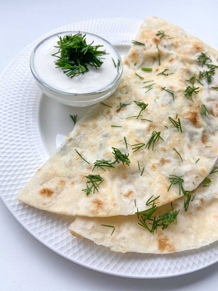 Рецепт кутабы - лепешки с картофелем и зеленью | меню недели