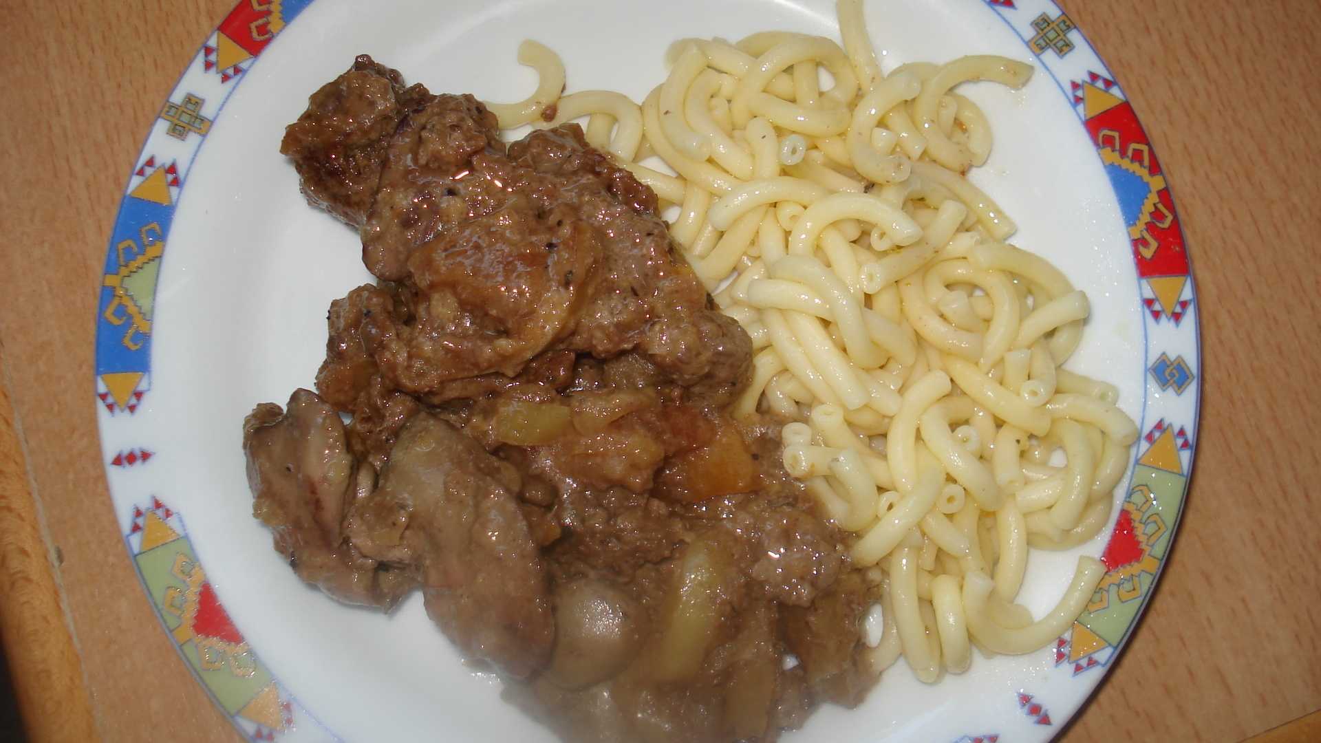 Гуляш из куриной печени - готовим пошагово