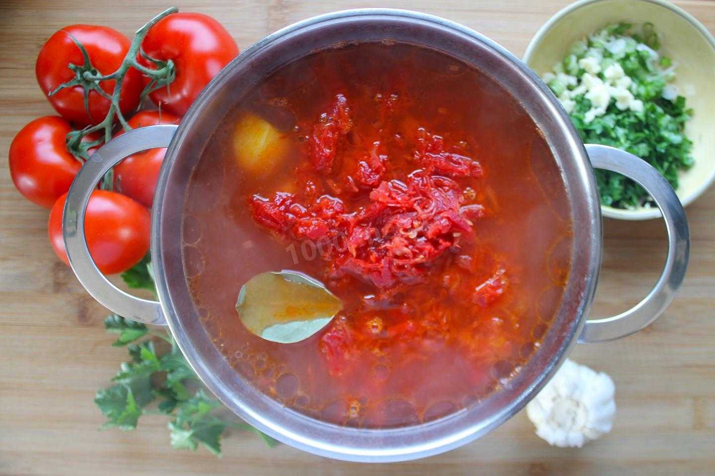 Борщ с квашеной (соленой) капустой