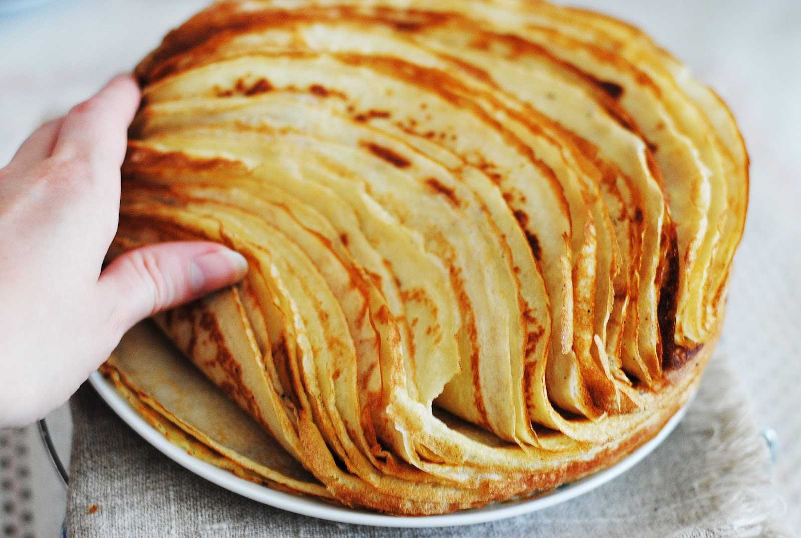 Блинчики на молоке тонкие и вкусные