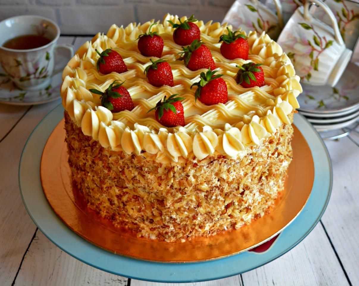 Торт наташа со сгущенкой, пошаговый рецепт с фото