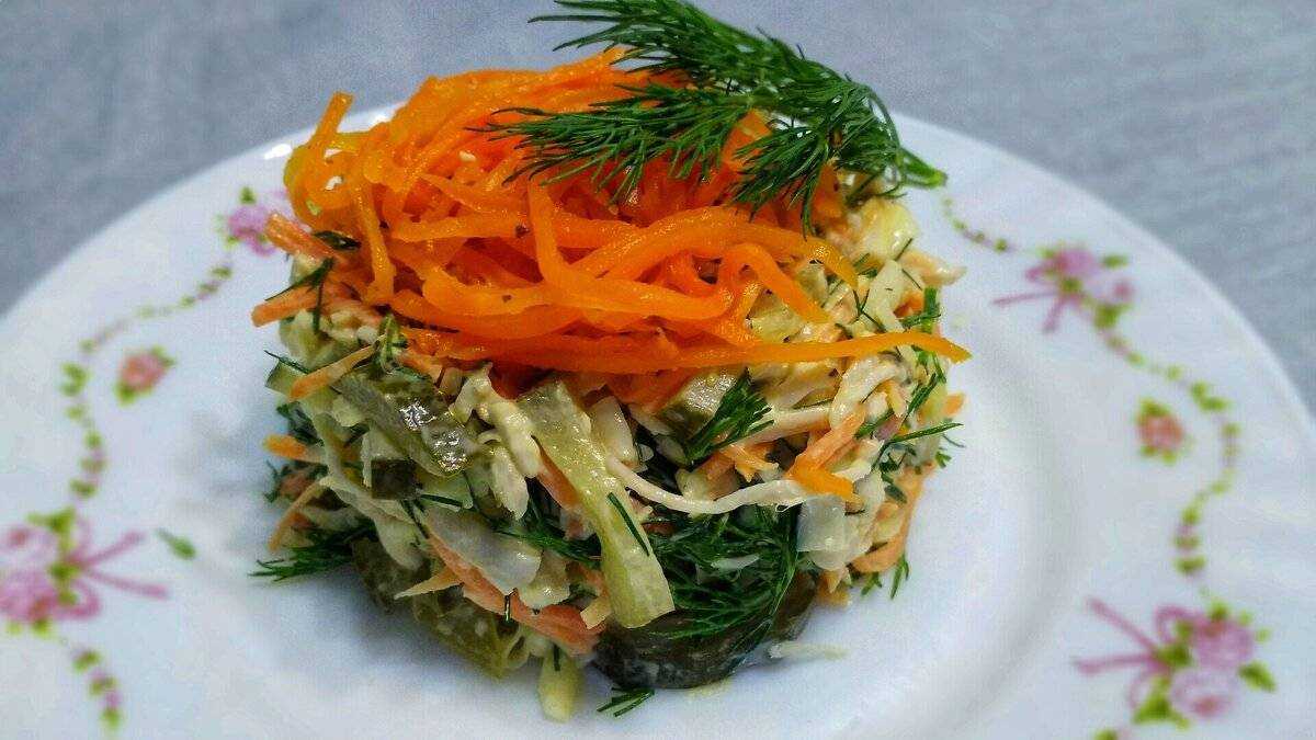 Салат "лисичка" с корейской морковкой - 5 пошаговых фото в рецепте