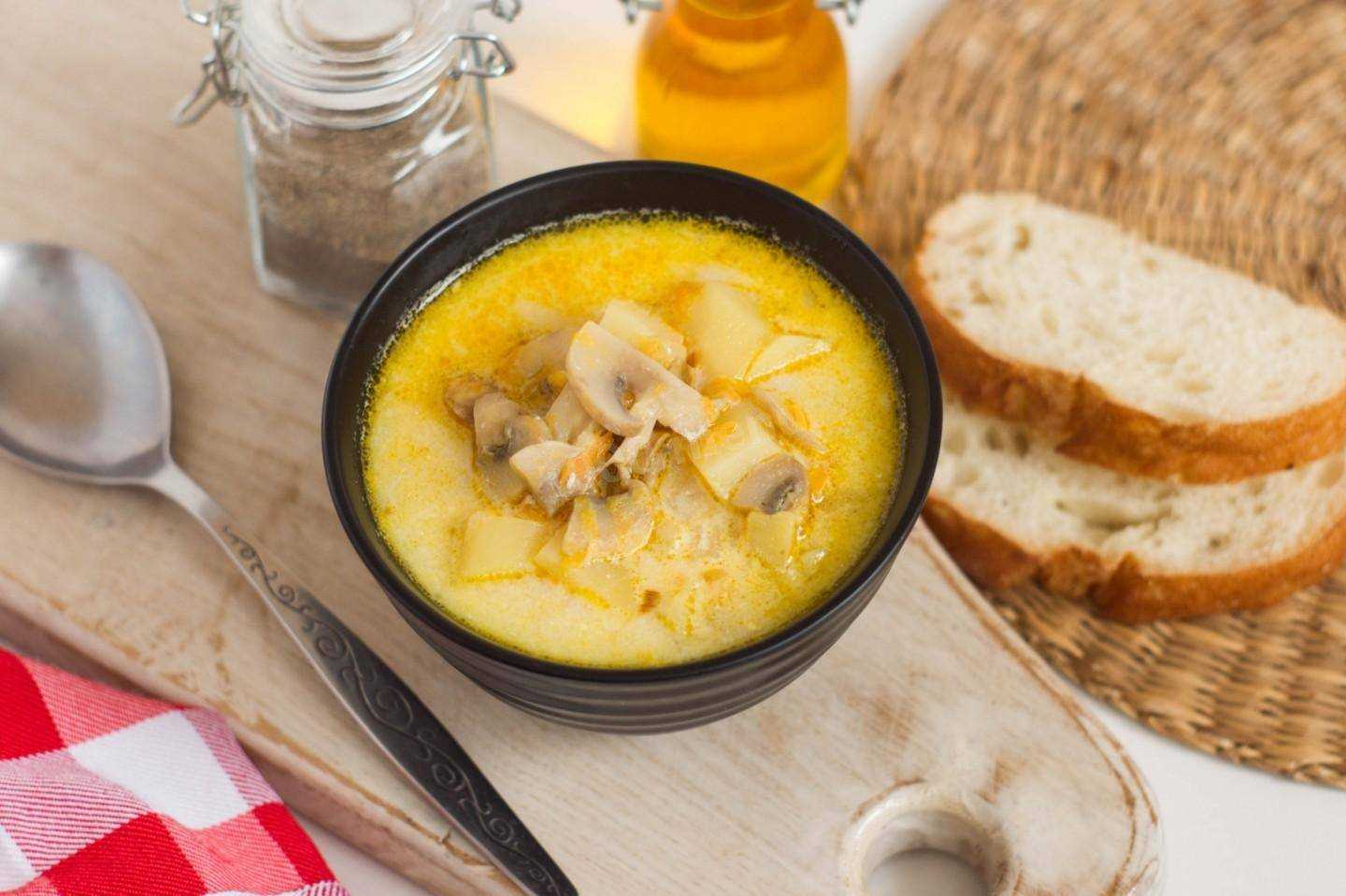 Сырный суп с курицей и плавлеными сырками, как приготовить