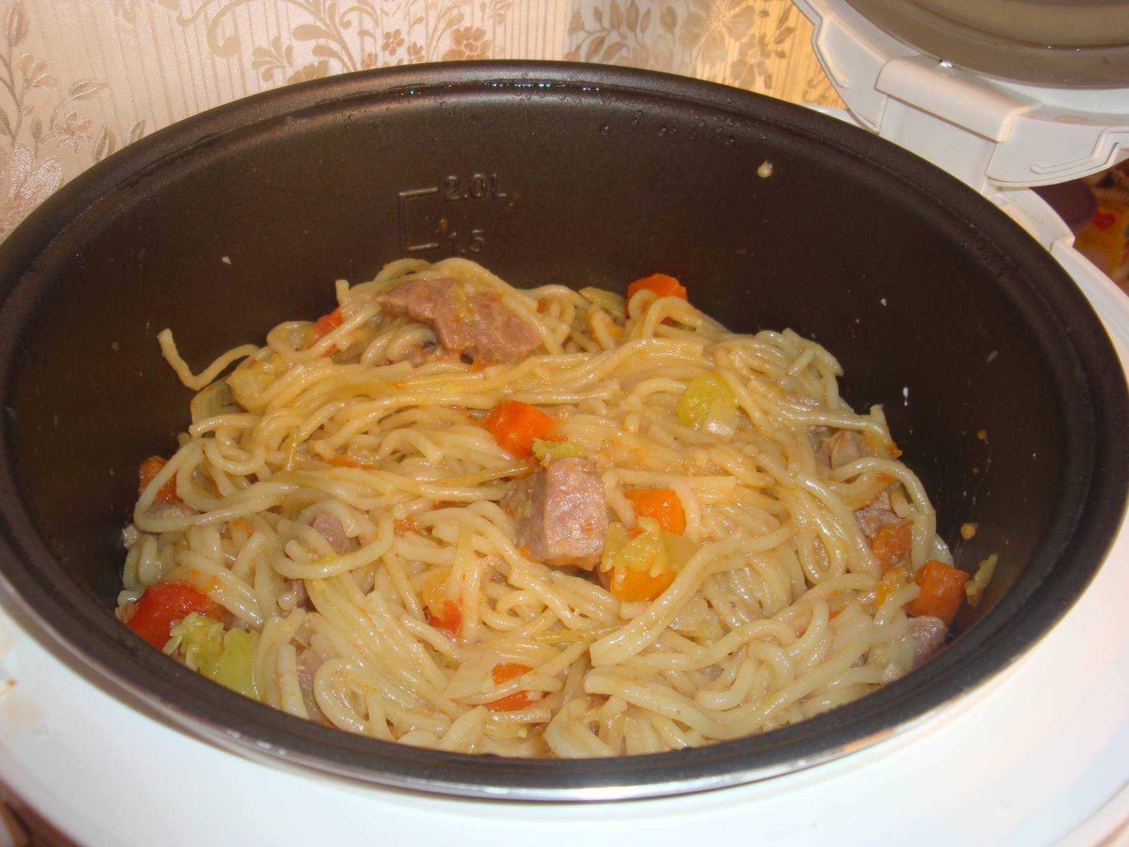 Как приготовить макароны с мясом в мультиварке