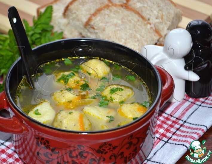 Суп с сырными шариками
