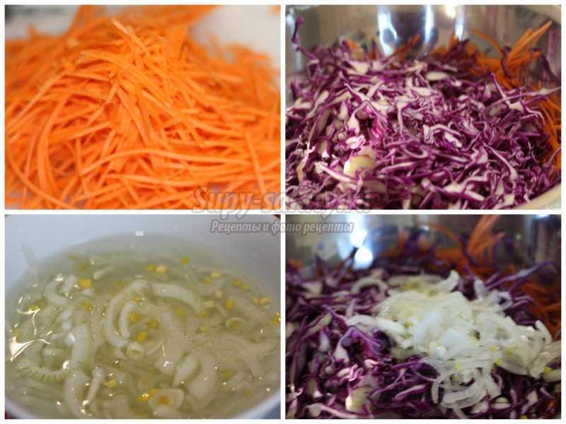 Салат из капусты с уксусом и сахаром — пошаговые рецепты приготовления с морковью, яблоками, болгарским перцем