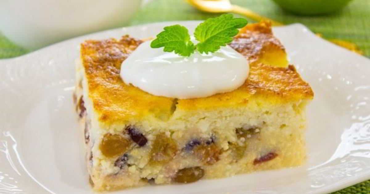 Запеканка из творога как в детском саду