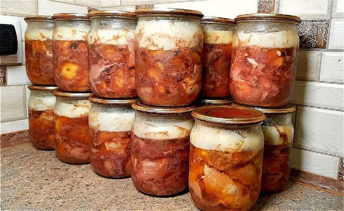 Домашняя тушенка из свинины - 12 пошаговых фото в рецепте