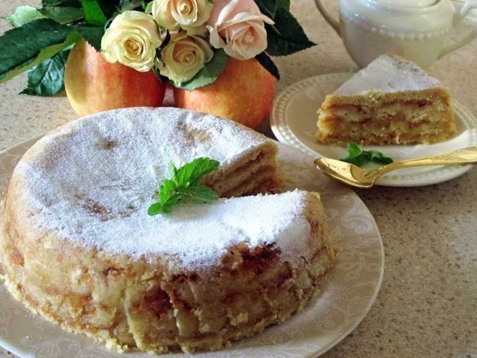 Сухой пирог с яблоками и манкой – 9 рецептов насыпного яблочного пирога