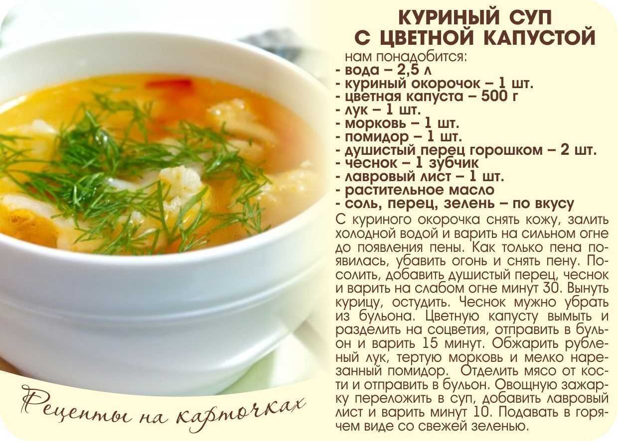 Рецепты супа с куриным мясом