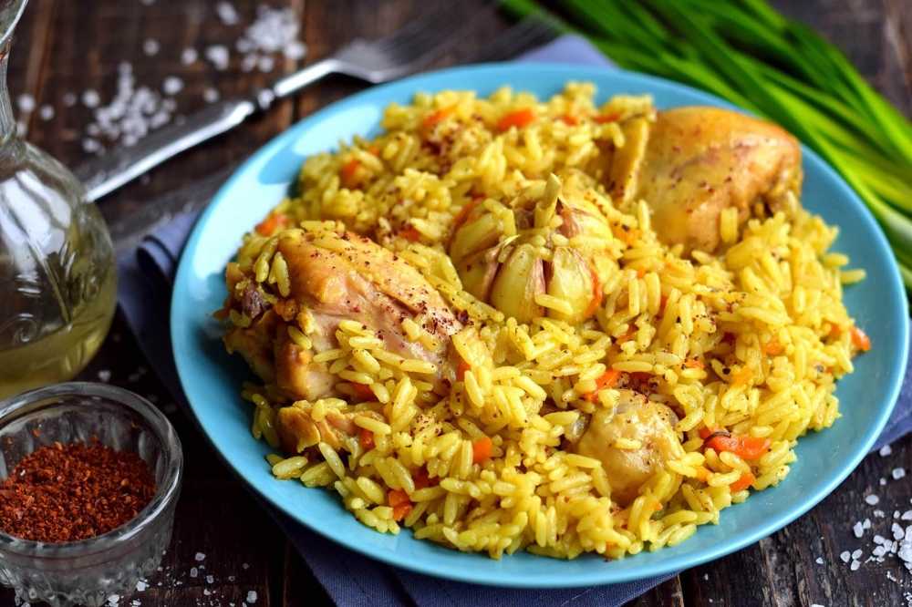 15 простых рецептов плова с курицей на сковороде