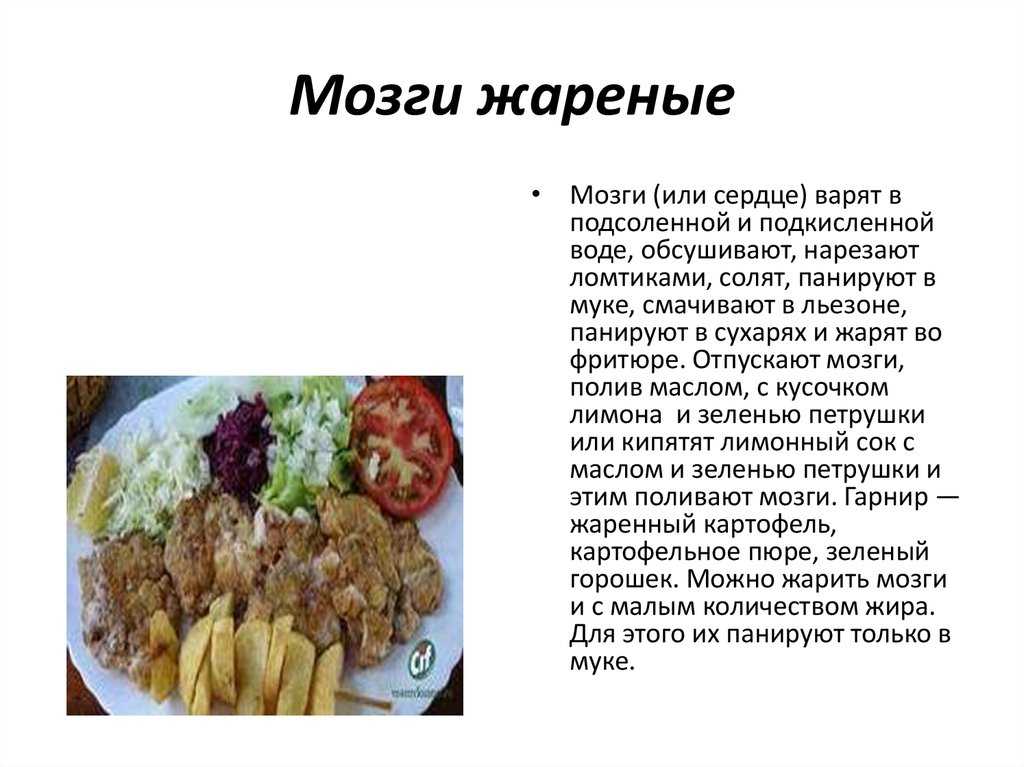 Рецепты приготовления говяжьего мозга — кулинария, рецепты