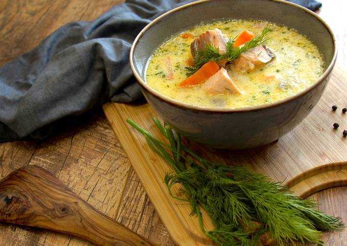 Суп с красной рыбой, томатами и сливками: пошаговый рецепт с фото | меню недели