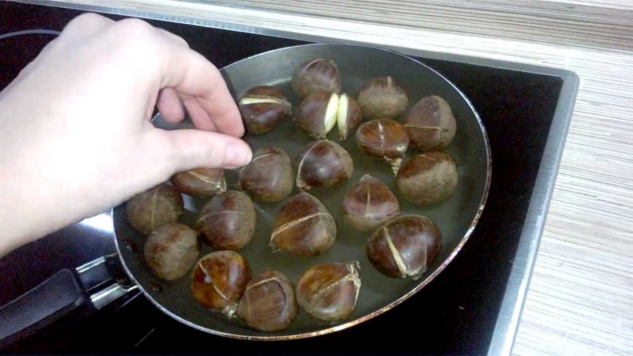 Как жарить каштаны на сковороде и в духовке? технология и рецепт