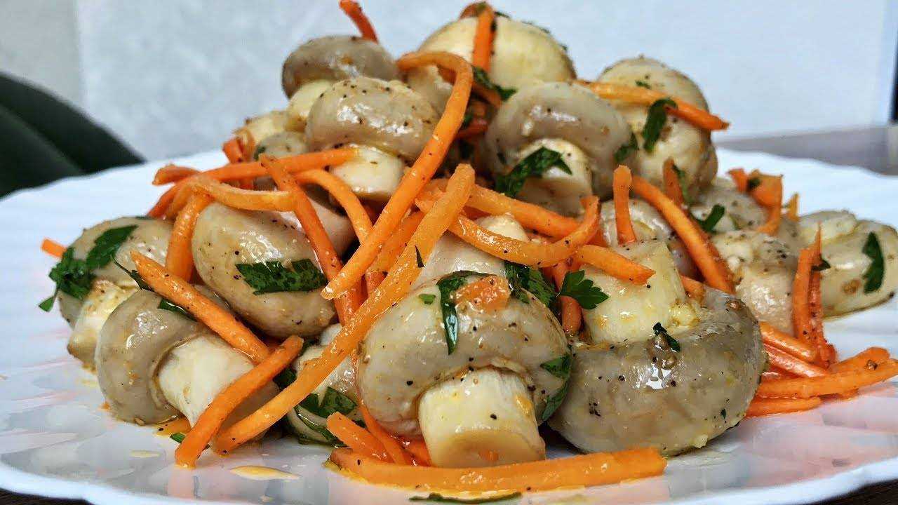 Как приготовить шампиньоны по-корейски по пошаговому рецепту с фото