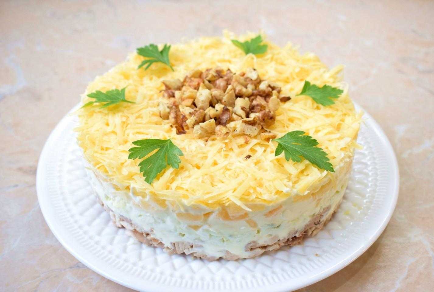 Салат с курицей и ананасом: 12 вкусных рецептов приготовления