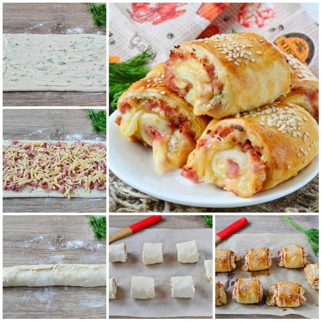 Язычки из слоеного теста с сахаром и корицей, рецепт с фото