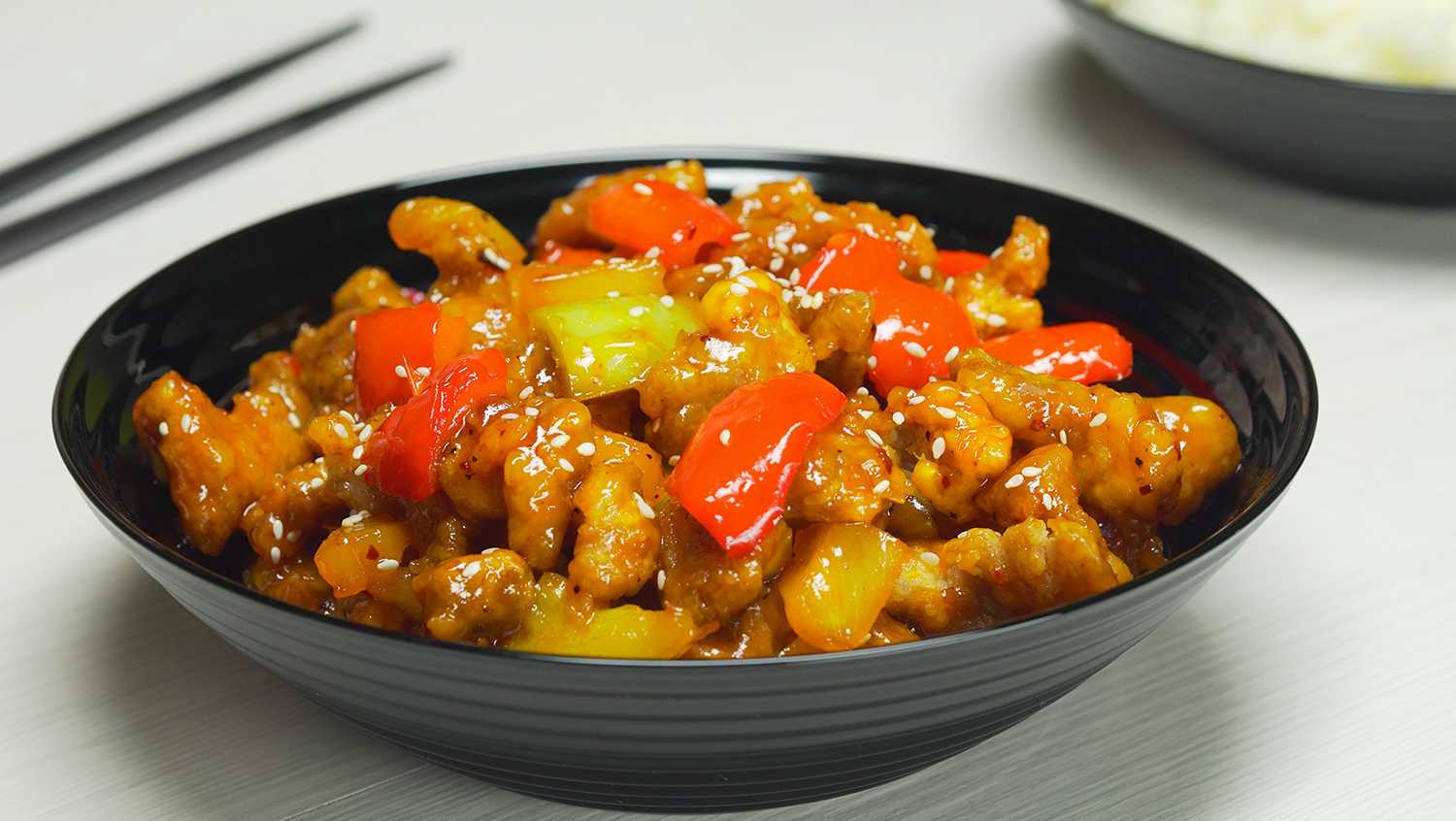 Мясо по-китайски с овощами