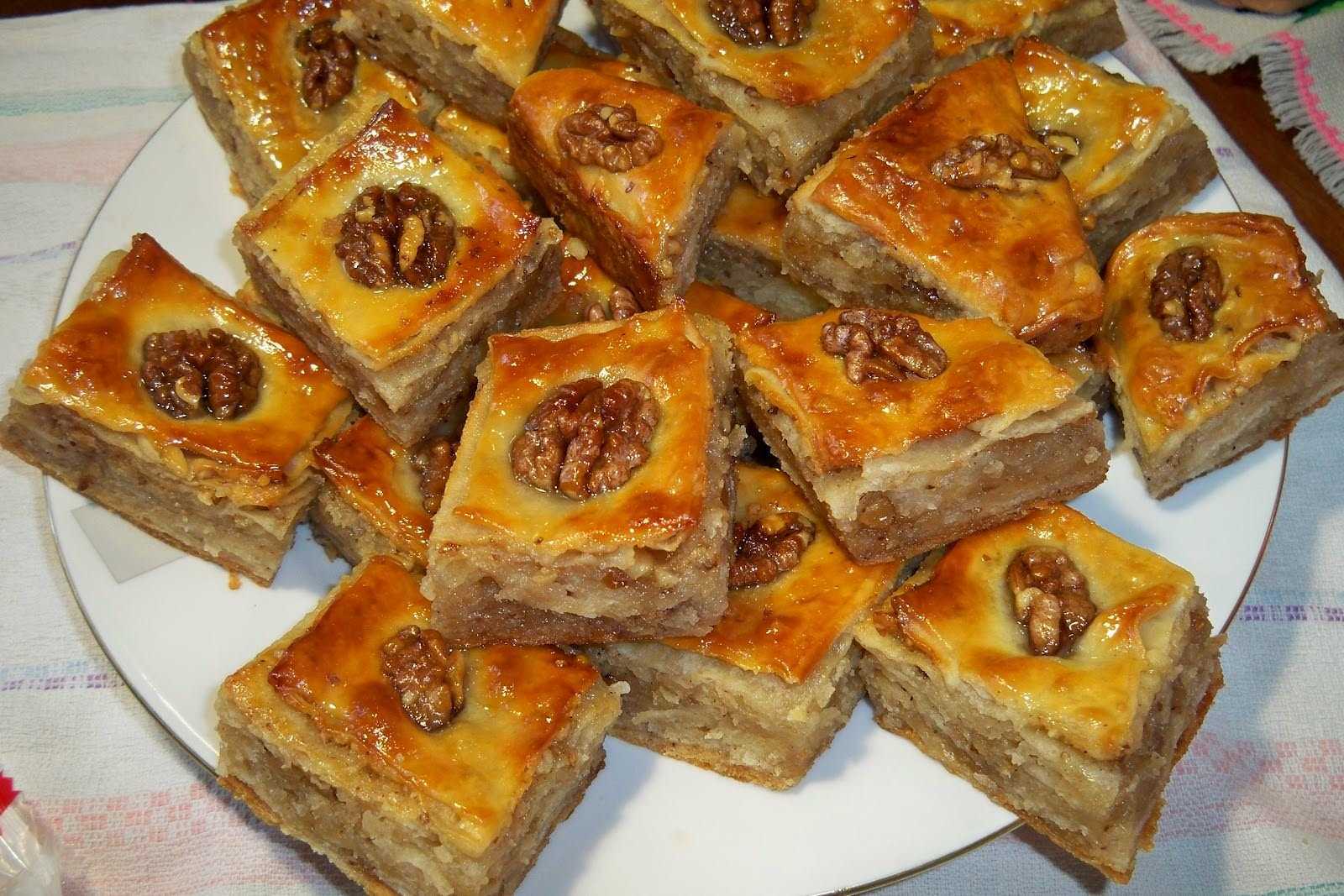 Пахлава рецепт азербайджанская с грецкими орехами — кулинария, рецепты