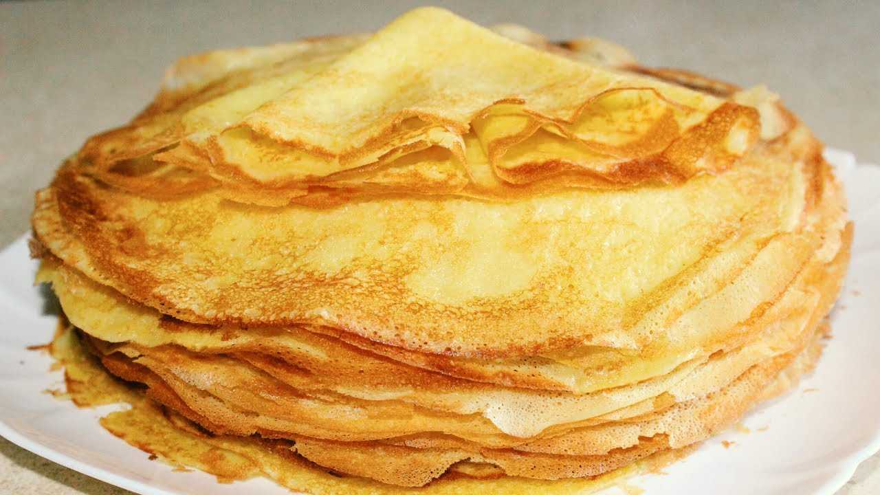 Идеальные блины на молоке - получаются тонкие с дырочками