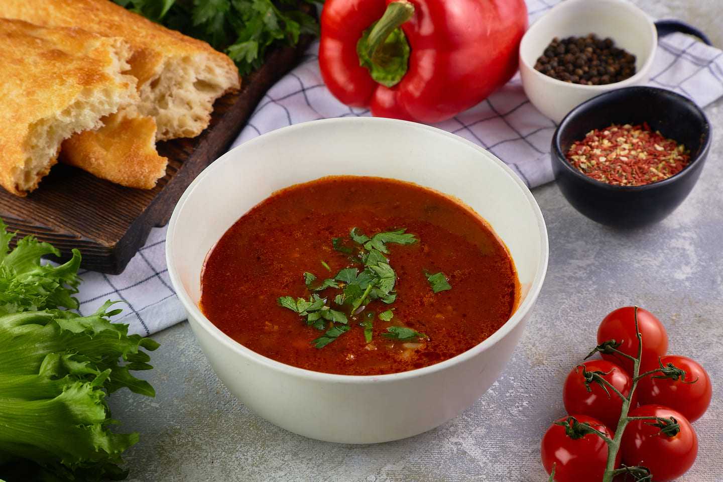 Суп харчо из свинины с рисом классический