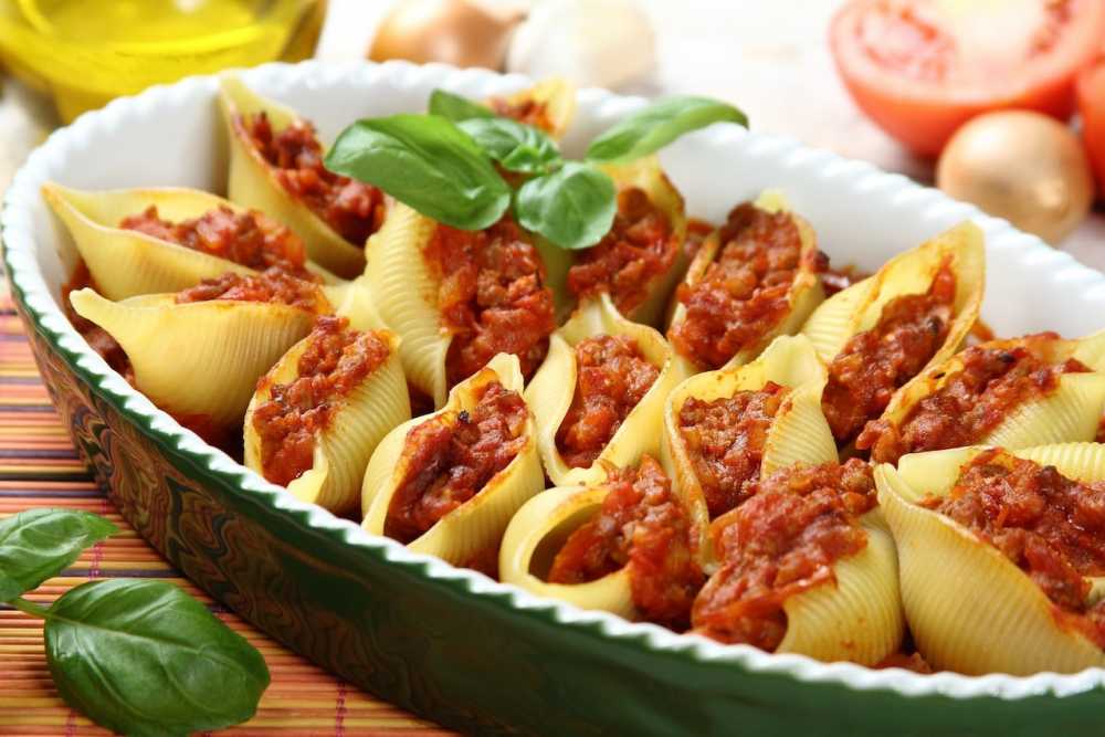 Фаршированные макароны ракушки с фаршем в духовке рецепт