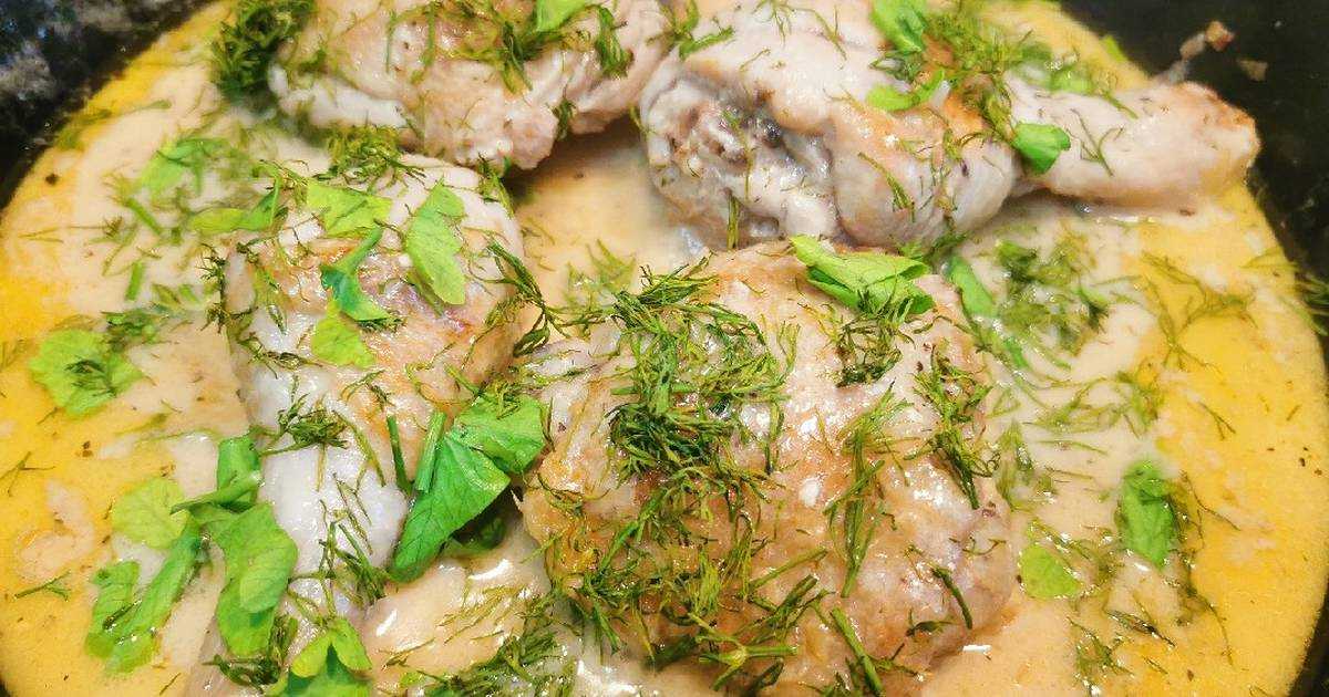 Рецепт курица в сметанном соусе на сковороде рецепт с фото